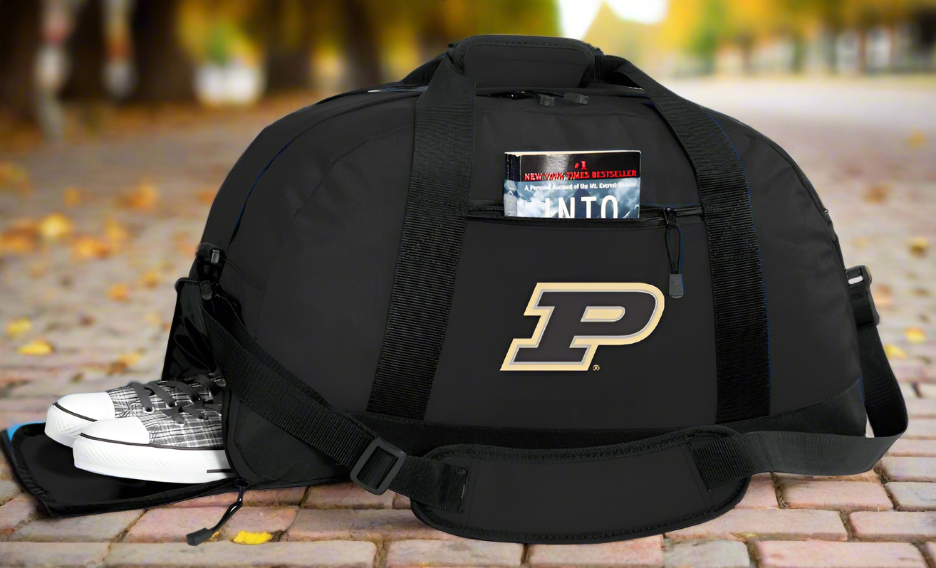 Purdue University Duffel Bag Purdue Gym or Sports Bag with Shoe Pocket