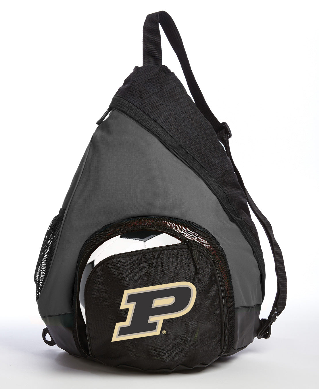 Purdue University Sling Backpack Purdue Bag with Soccer Ball or Volleyball Bag Sports Gear Compartment Practice Bag