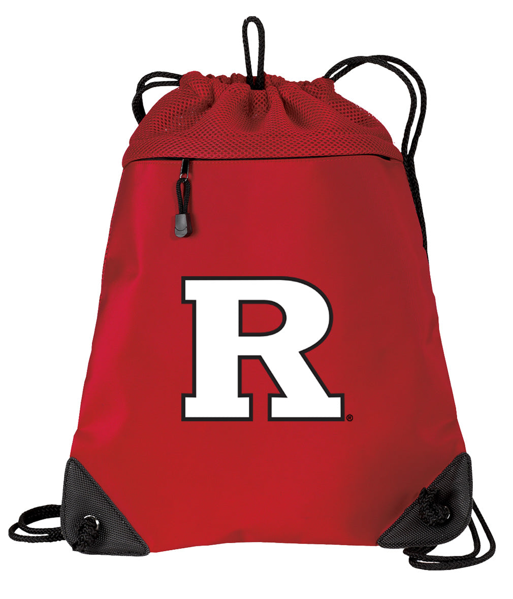 Rutgers Drawstring Backpack RU Cinch Pack - Mesh & Microfiber