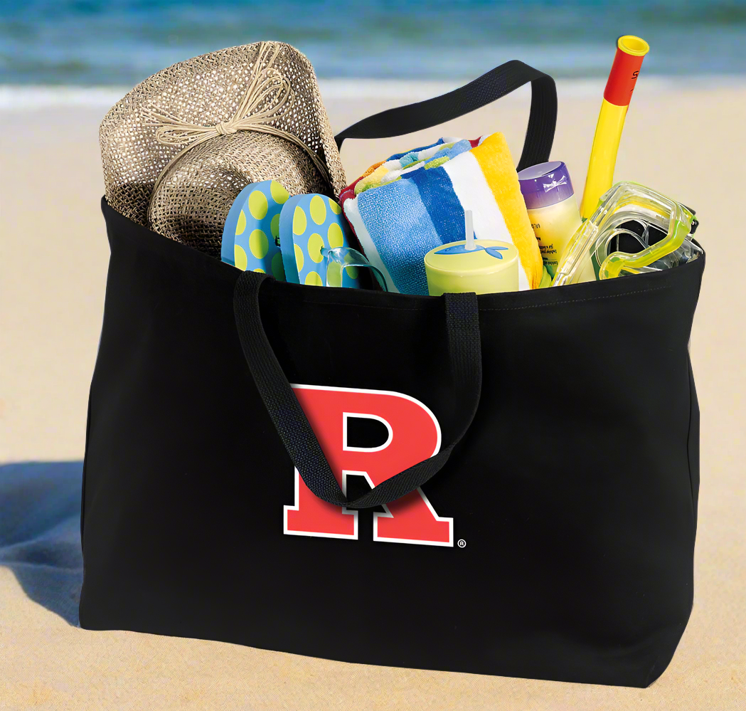 Rutgers Large Tote Bag RU Jumbo Tote for Beach Pool or Travel