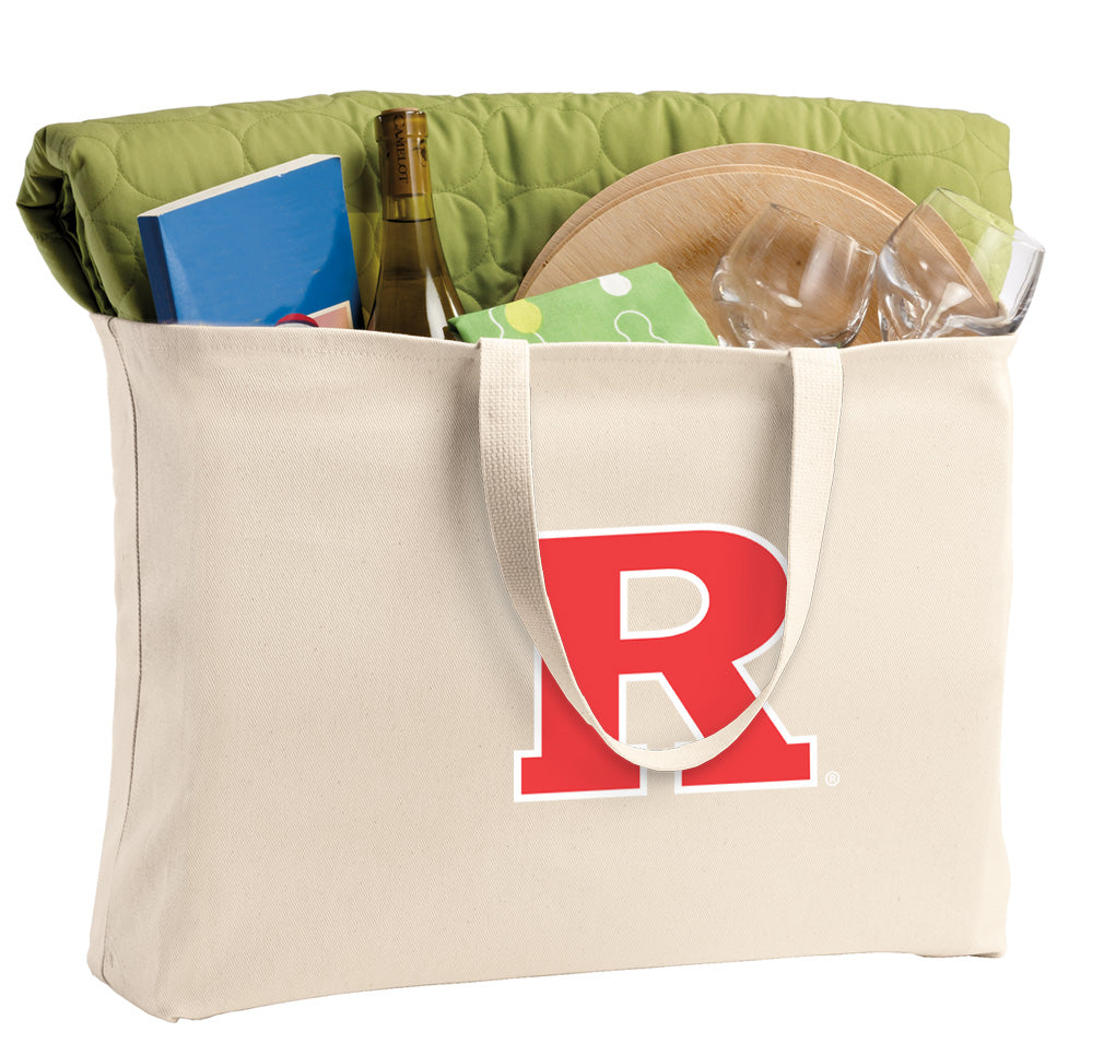 Rutgers Large Tote Bag RU Jumbo Tote for Beach Pool or Travel