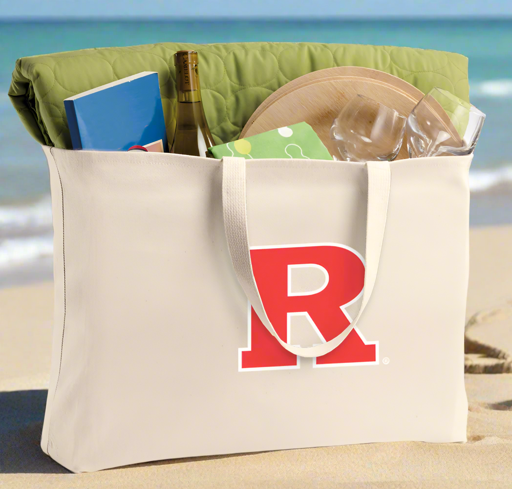 Rutgers Large Tote Bag RU Jumbo Tote for Beach Pool or Travel