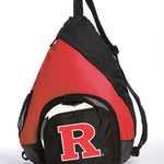 Rutgers Sling Backpack RU Bag with Soccer Ball or Volleyball Bag Sports Gear Compartment Practice Bag