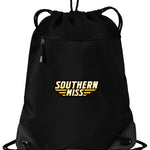 Southern Miss Drawstring Backpack USM Golden Eagles Cinch Pack - Mesh & Microfiber