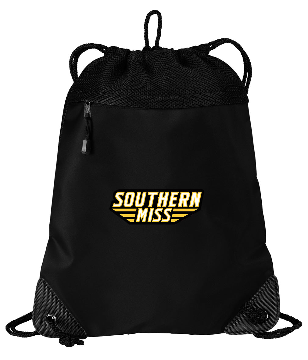 Southern Miss Drawstring Backpack USM Golden Eagles Cinch Pack - Mesh & Microfiber