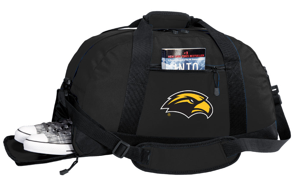 Southern Miss Duffel Bag USM Gym or Sports Bag with Shoe Pocket