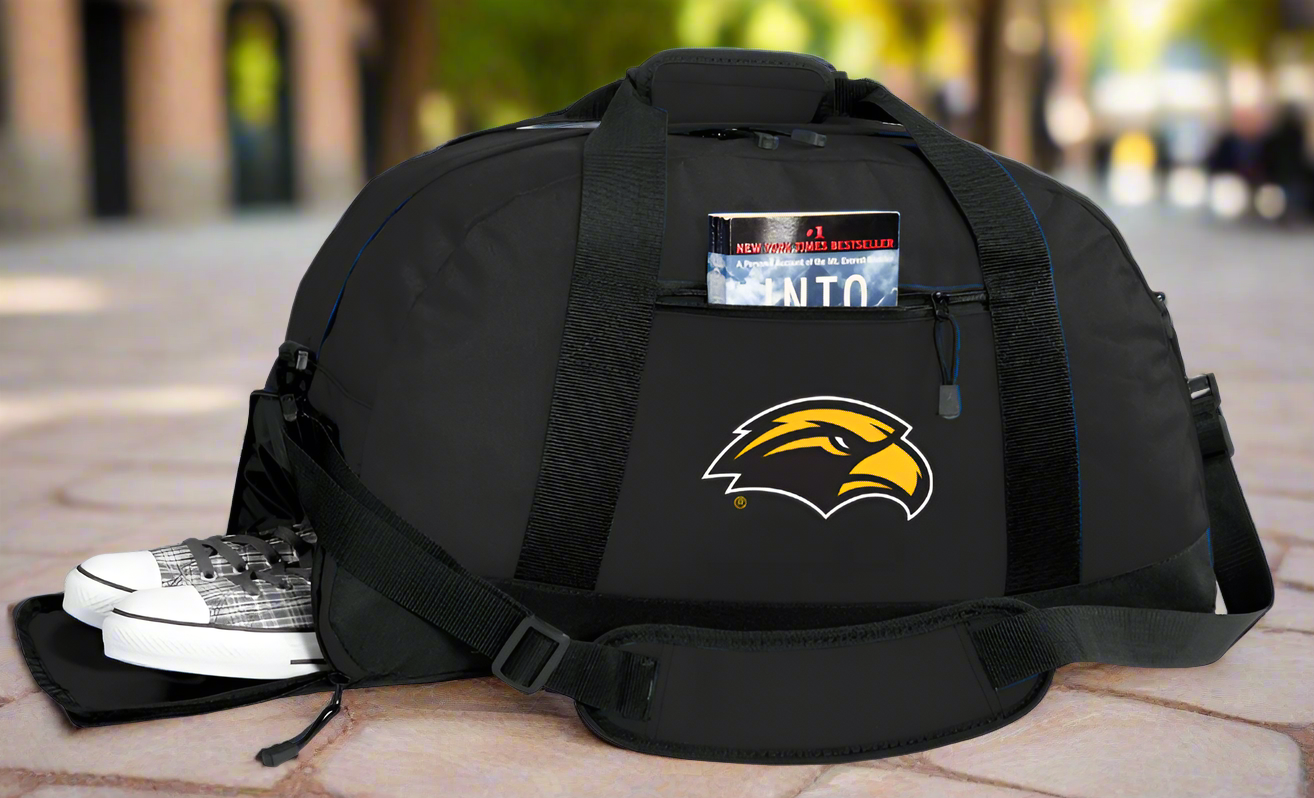 Southern Miss Duffel Bag USM Gym or Sports Bag with Shoe Pocket