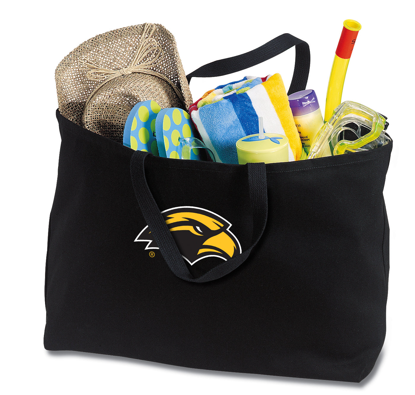 Southern Miss Large Tote Bag USM Jumbo Tote for Beach Pool or Travel