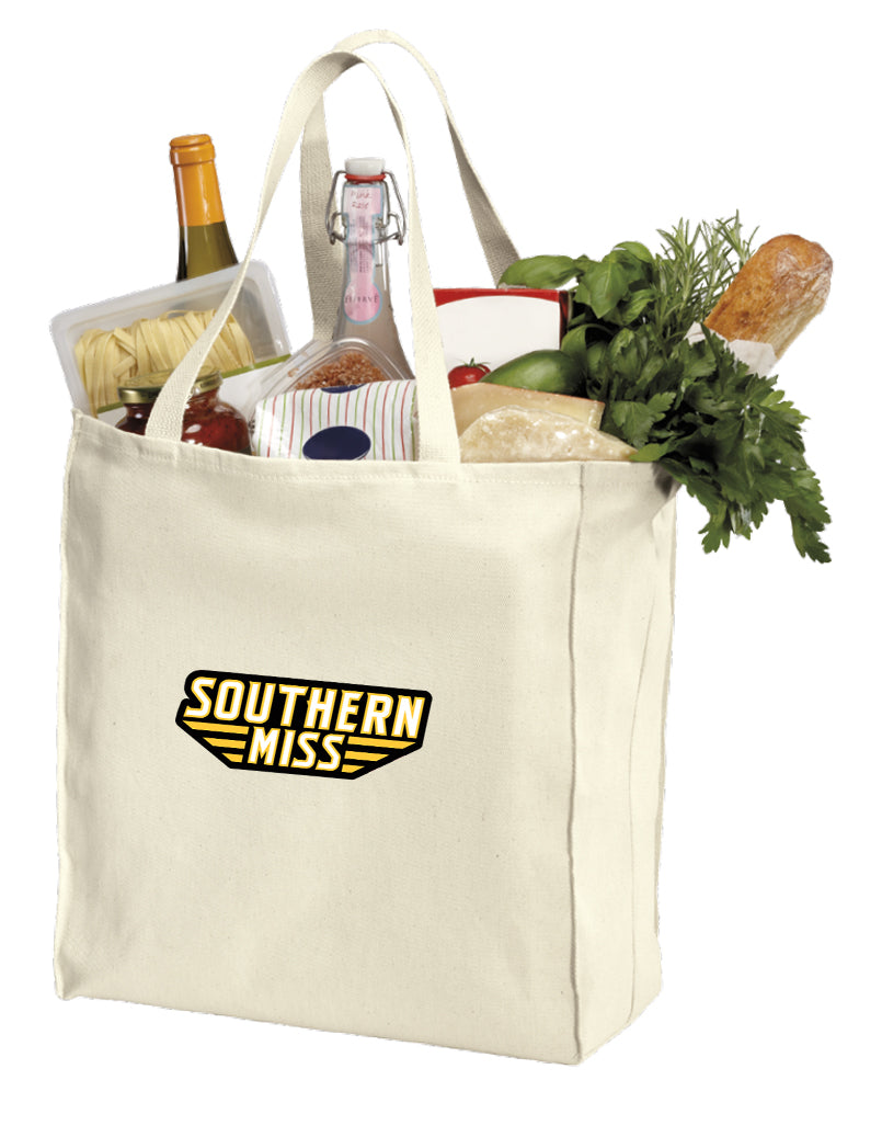 Southern Miss Grocery Shopping Bag USM Golden Eagles Reusable Cotton Bag