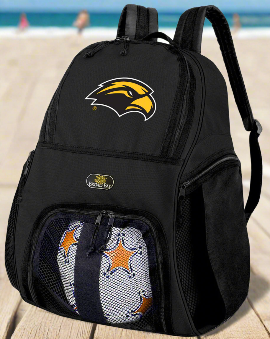 Southern Miss Soccer Ball Backpack or USM Volleyball Sports Gear Bag