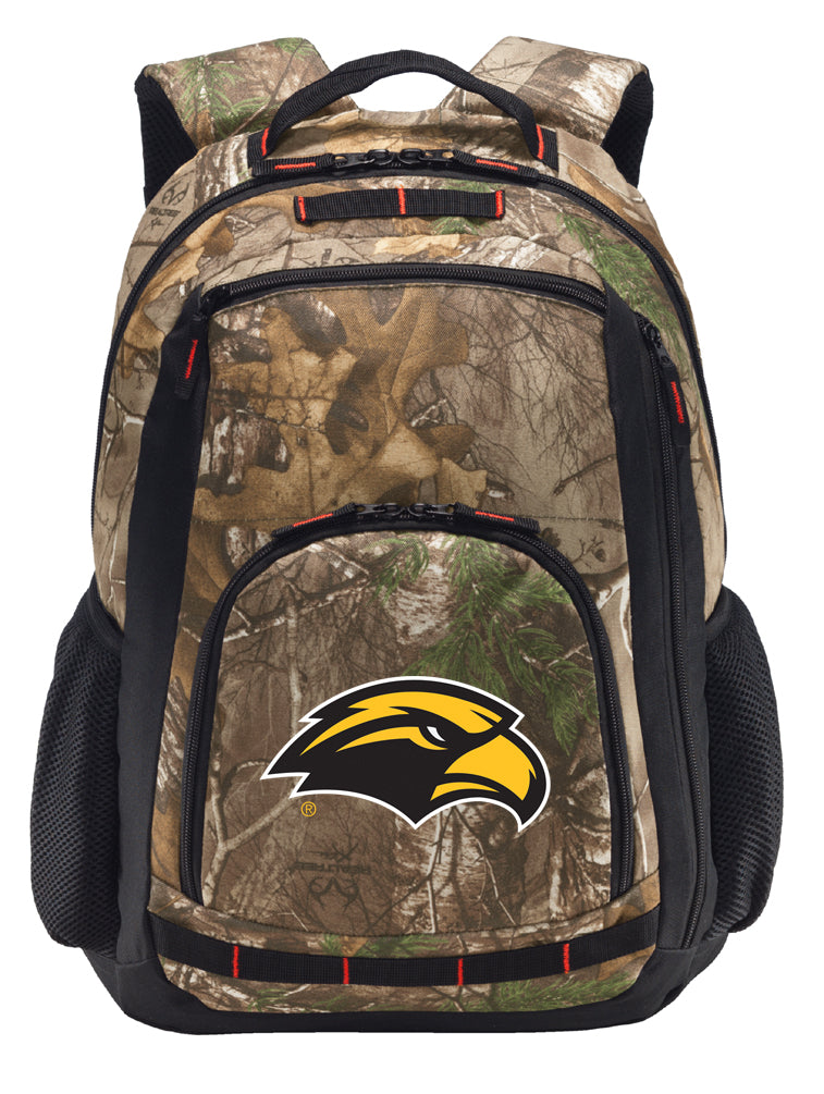 Southern Miss Camo Backpack USM Laptop Computer Backpack