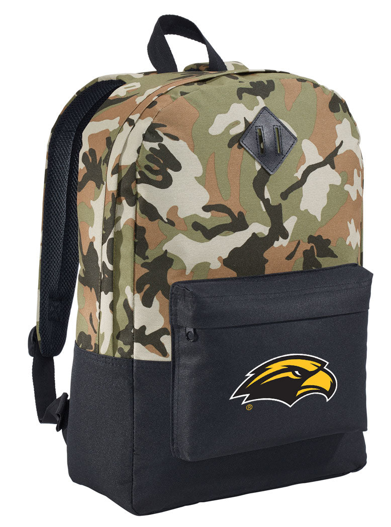 Southern Miss Camo Backpack USM Medium Classic Style Backpack