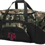 Texas A&M Large Camo Duffel Bag Aggies Suitcase or Sports Gear Bag