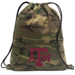 Texas A&M Camo Drawstring Backpack Aggies Hoody Style Cinch Pack Bag