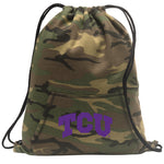 TCU Camo Drawstring Backpack Texas Christian Hoody Style Cinch Pack Bag