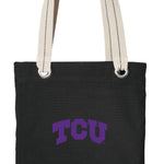 TCU Tote Bag Texas Christian Deluxe Canvas Shoulder Bag