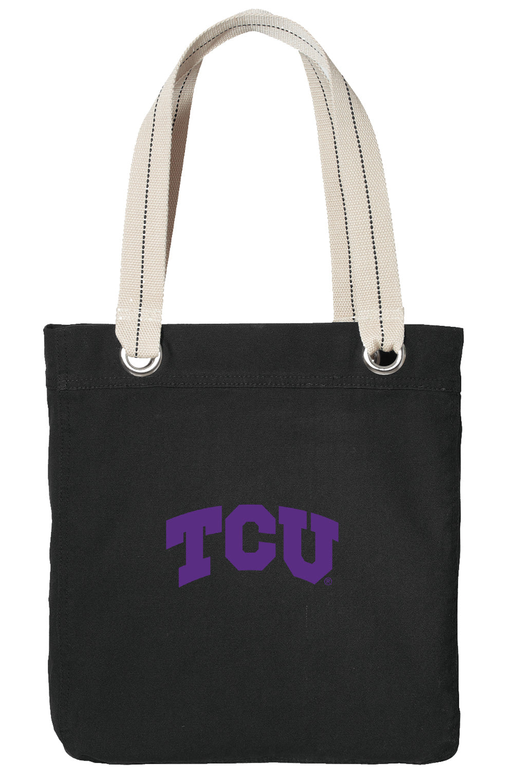 TCU Tote Bag Texas Christian Deluxe Canvas Shoulder Bag