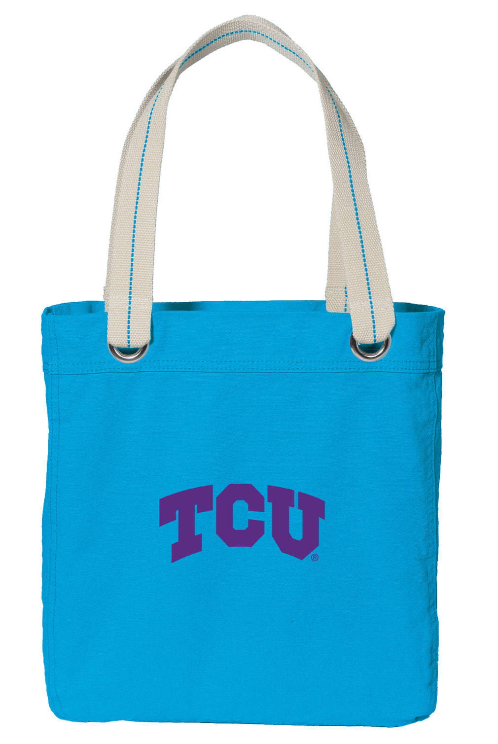 TCU Tote Bag Texas Christian Deluxe Canvas Shoulder Bag