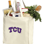 TCU Grocery Shopping Bag Texas Christian Reusable Cotton Bag