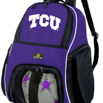 TCU Soccer Ball Backpack or Texas Christian Volleyball Sports Gear Bag