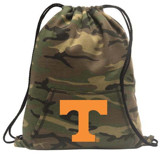 Tennessee Camo Drawstring Backpack UT Vols Hoody Style Cinch Pack Bag