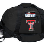 Texas Tech Duffel Bag TTU Gym or Sports Bag with Shoe Pocket