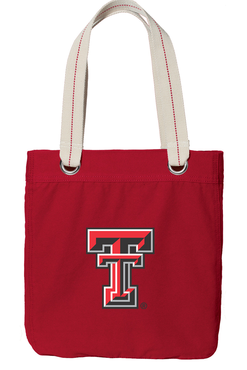 Texas Tech Tote Bag TTU Deluxe Canvas Shoulder Bag