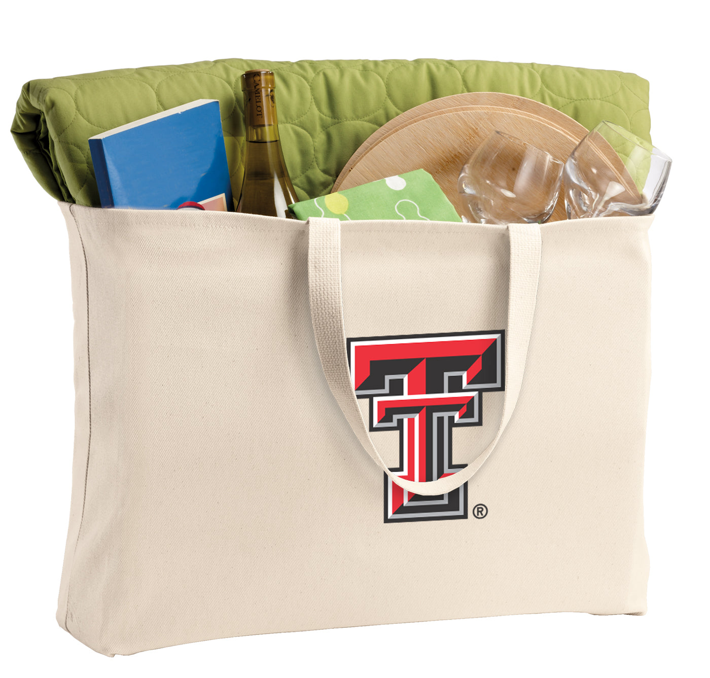 Texas Tech Large Tote Bag TTU Jumbo Tote for Beach Pool or Travel