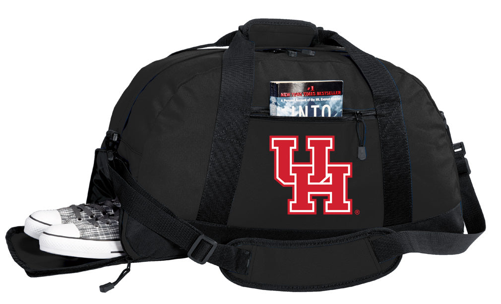 UH Duffel Bag University of Houston Gym or Sports Bag with Shoe Pocket