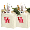 UH Grocery Shopping Bags 2 PC SET University of Houston Reusable Cotton Bags