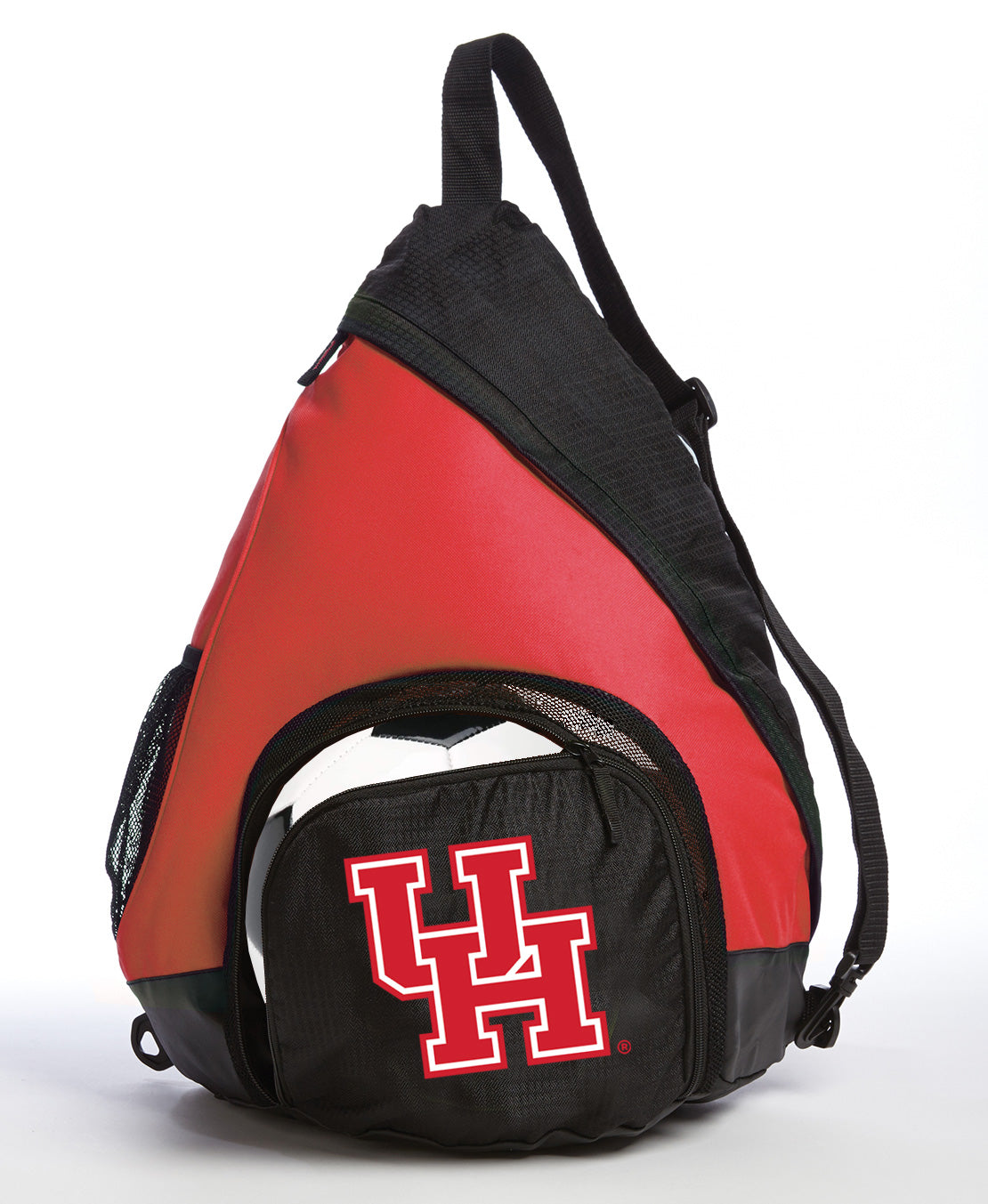 UH Sling Backpack University of Houston Bag with Soccer Ball or Volleyball Bag Sports Gear Compartment Practice Bag