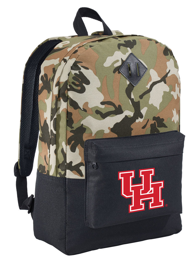 UH Camo Backpack University of Houston Medium Classic Style Backpack