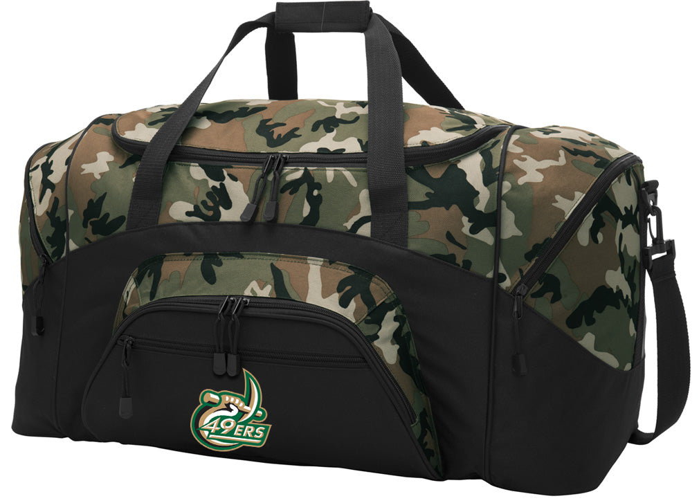 UNC Charlotte Large Camo Duffel Bag Charlotte 49ers Suitcase or Sports Gear Bag