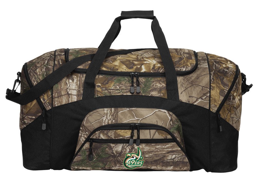 UNC Charlotte Camo Large Duffel Bag Charlotte 49ers Suitcase Travel Bag or Sports Gear Bag