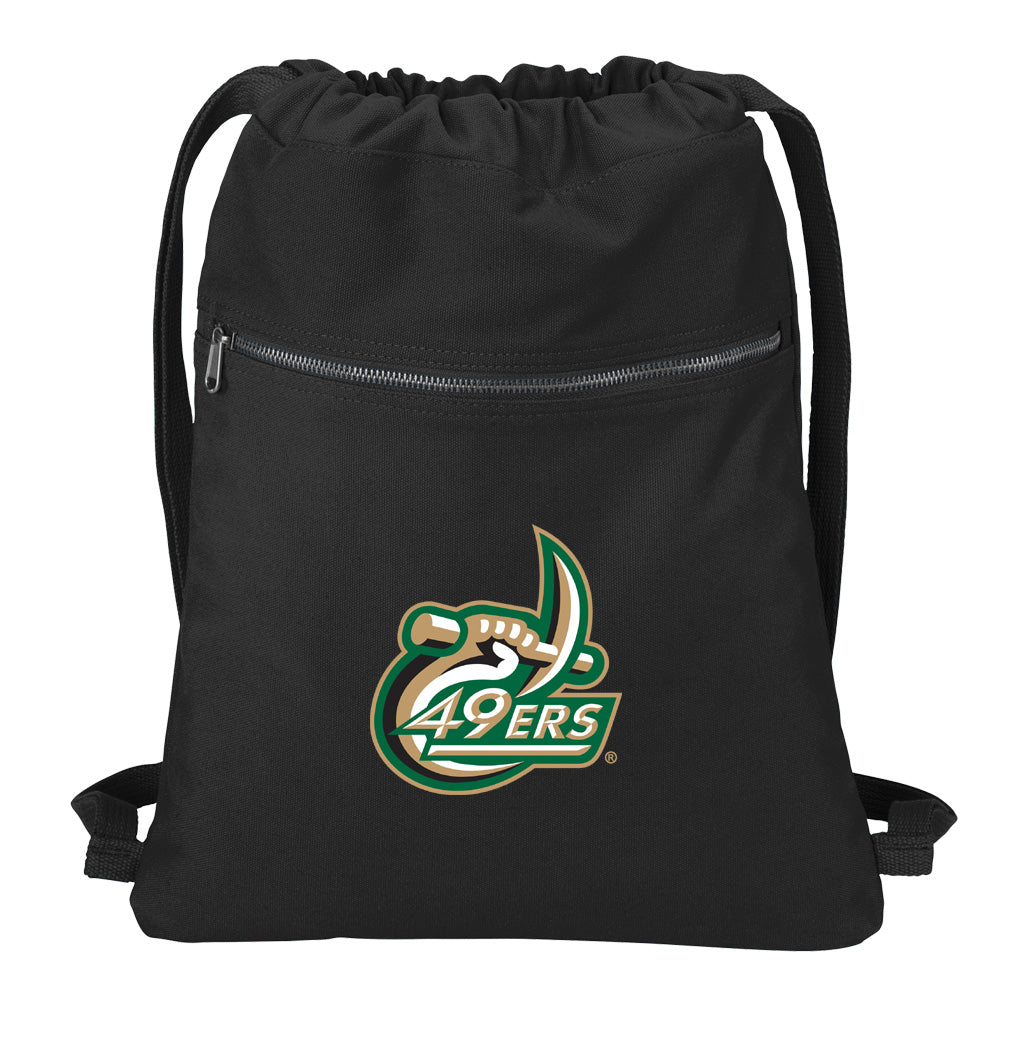 UNC Charlotte Canvas Drawstring Backpack Charlotte 49ers Cotton Cinch Pack Bag