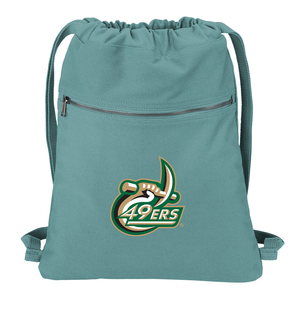 UNC Charlotte Canvas Drawstring Backpack Charlotte 49ers Cotton Cinch Pack Bag