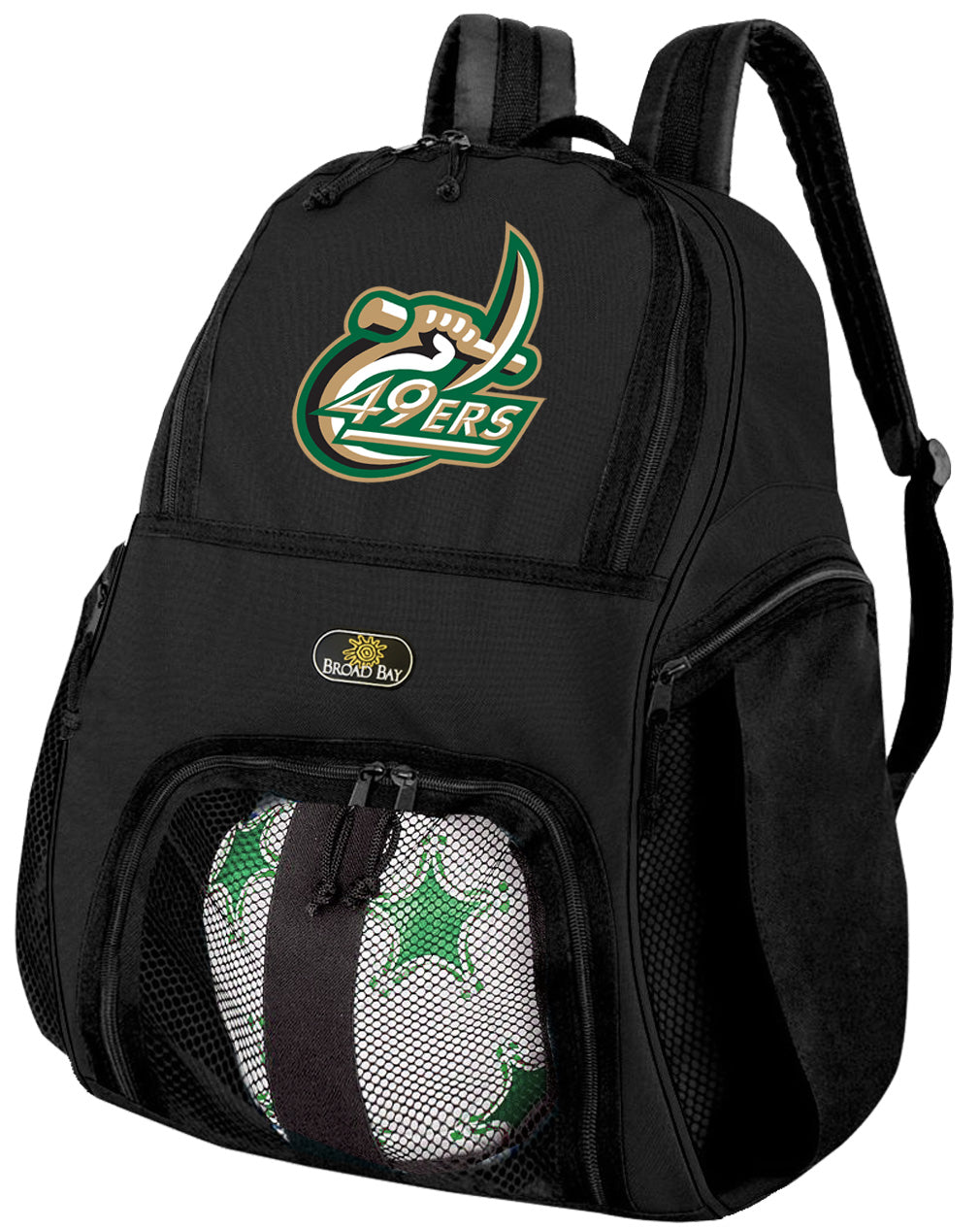 UNC Charlotte Soccer Ball Backpack or Charlotte 49ers Volleyball Sports Gear Bag