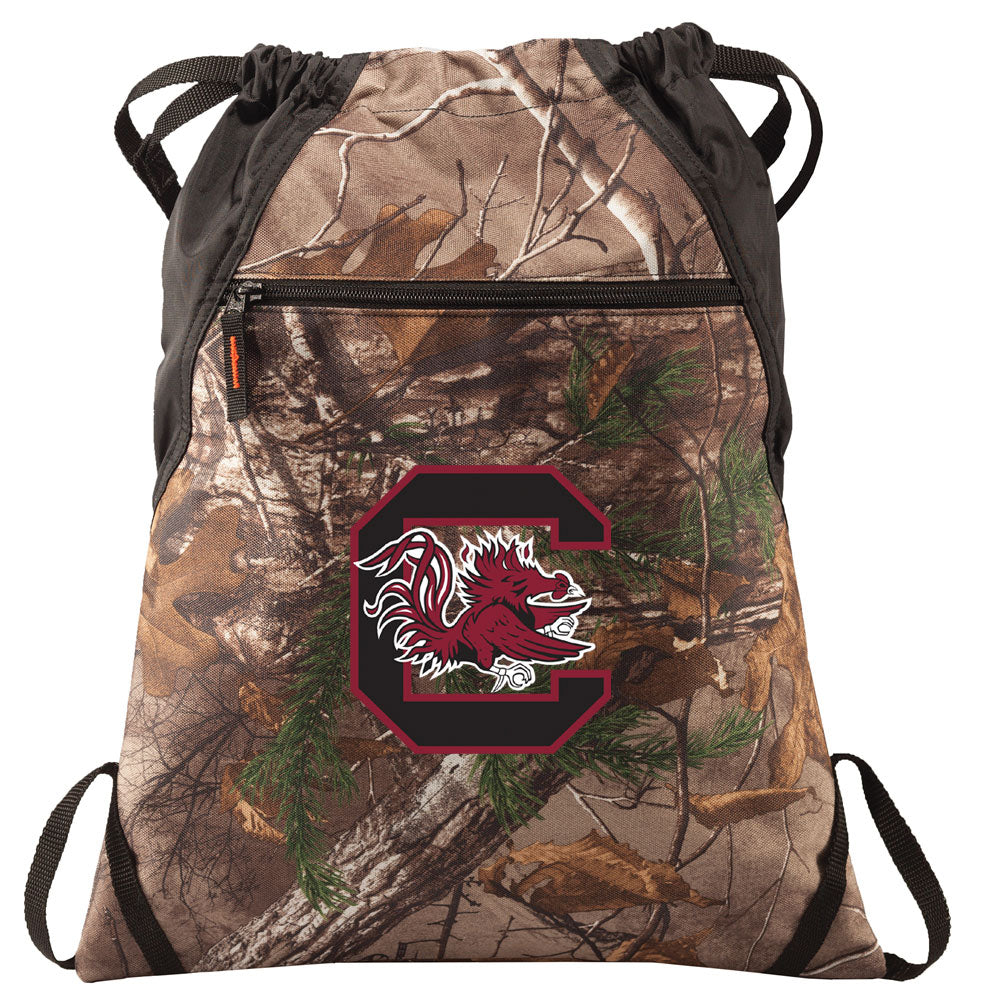 University of South Carolina Camo Cinch Pack USC Gamecocks Drawstring Backpack Bag