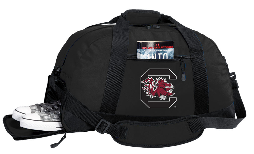 University of South Carolina Duffel Bag USC Gamecocks Gym or Sports Bag with Shoe Pocket