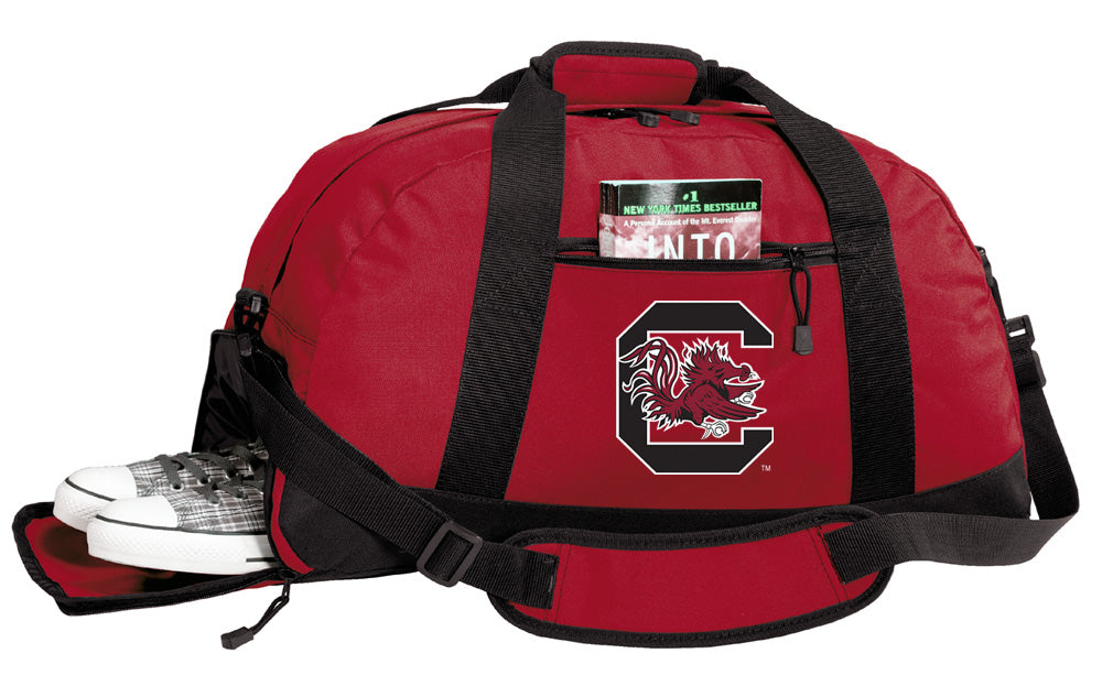 University of South Carolina Duffel Bag USC Gamecocks Gym or Sports Bag with Shoe Pocket