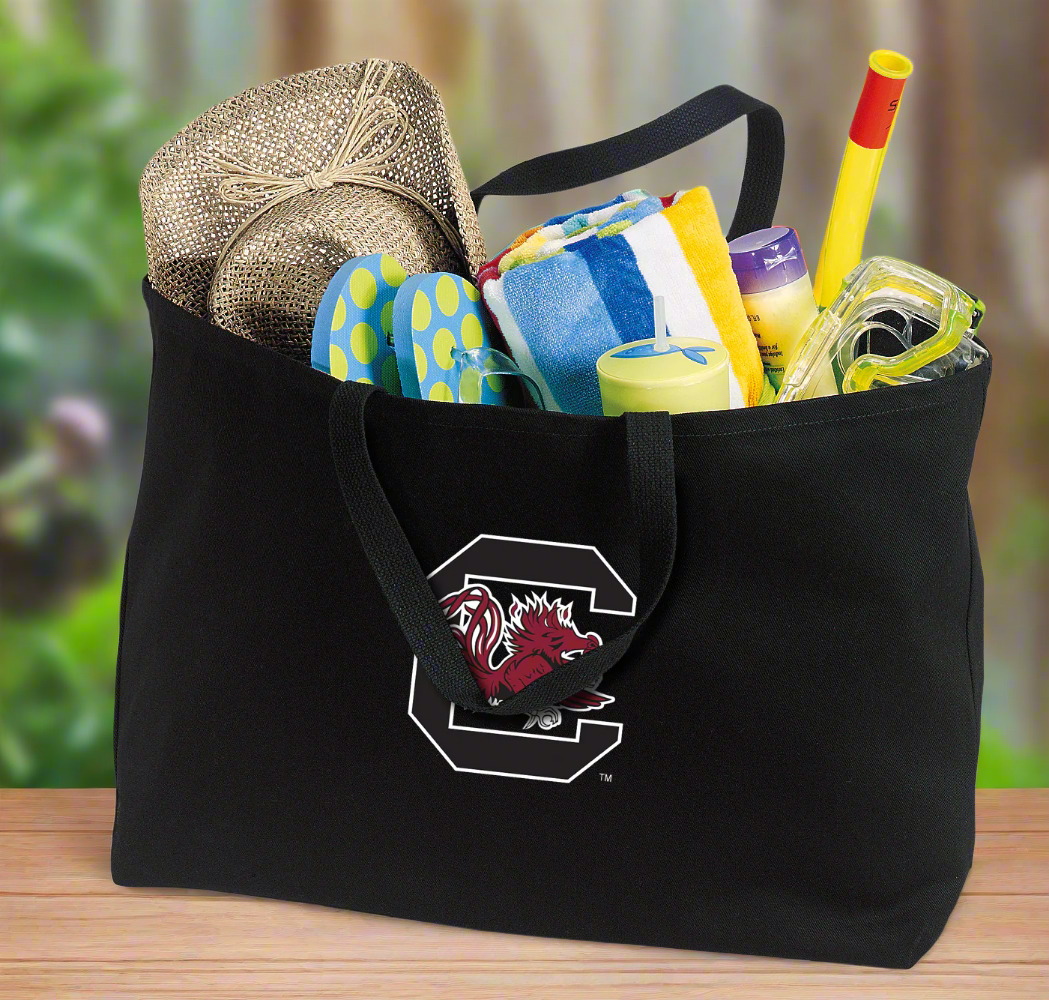 University of South Carolina Large Tote Bag USC Gamecocks Jumbo Tote for Beach Pool or Travel