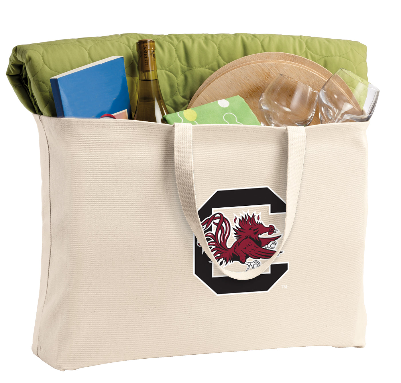 University of South Carolina Large Tote Bag USC Gamecocks Jumbo Tote for Beach Pool or Travel