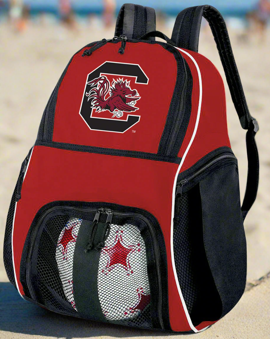 University of South Carolina Soccer Ball Backpack or USC Gamecocks Volleyball Sports Gear Bag