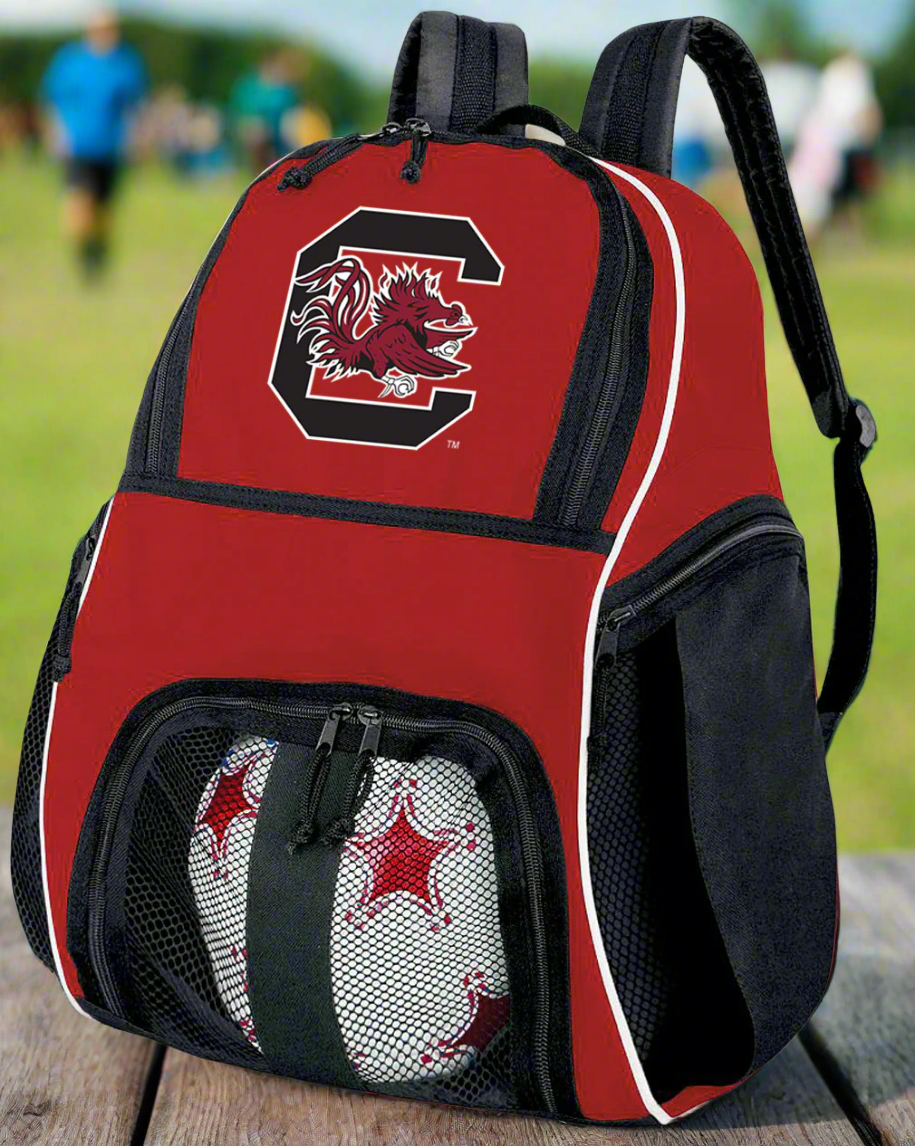 University of South Carolina Soccer Ball Backpack or USC Gamecocks Volleyball Sports Gear Bag