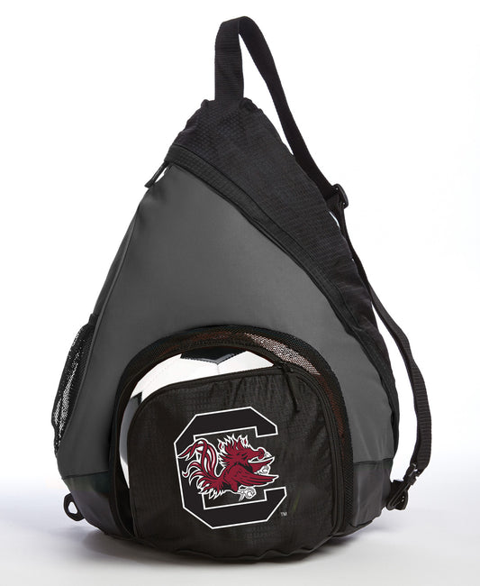 University of South Carolina Sling Backpack USC Gamecocks Bag with Soccer Ball or Volleyball Bag Sports Gear Compartment Practice Bag