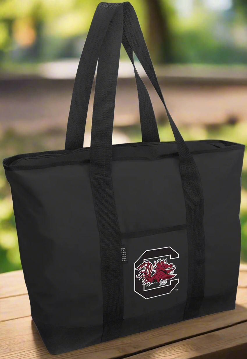 University of South Carolina Tote Bag USC Gamecocks Large Zippered Tote