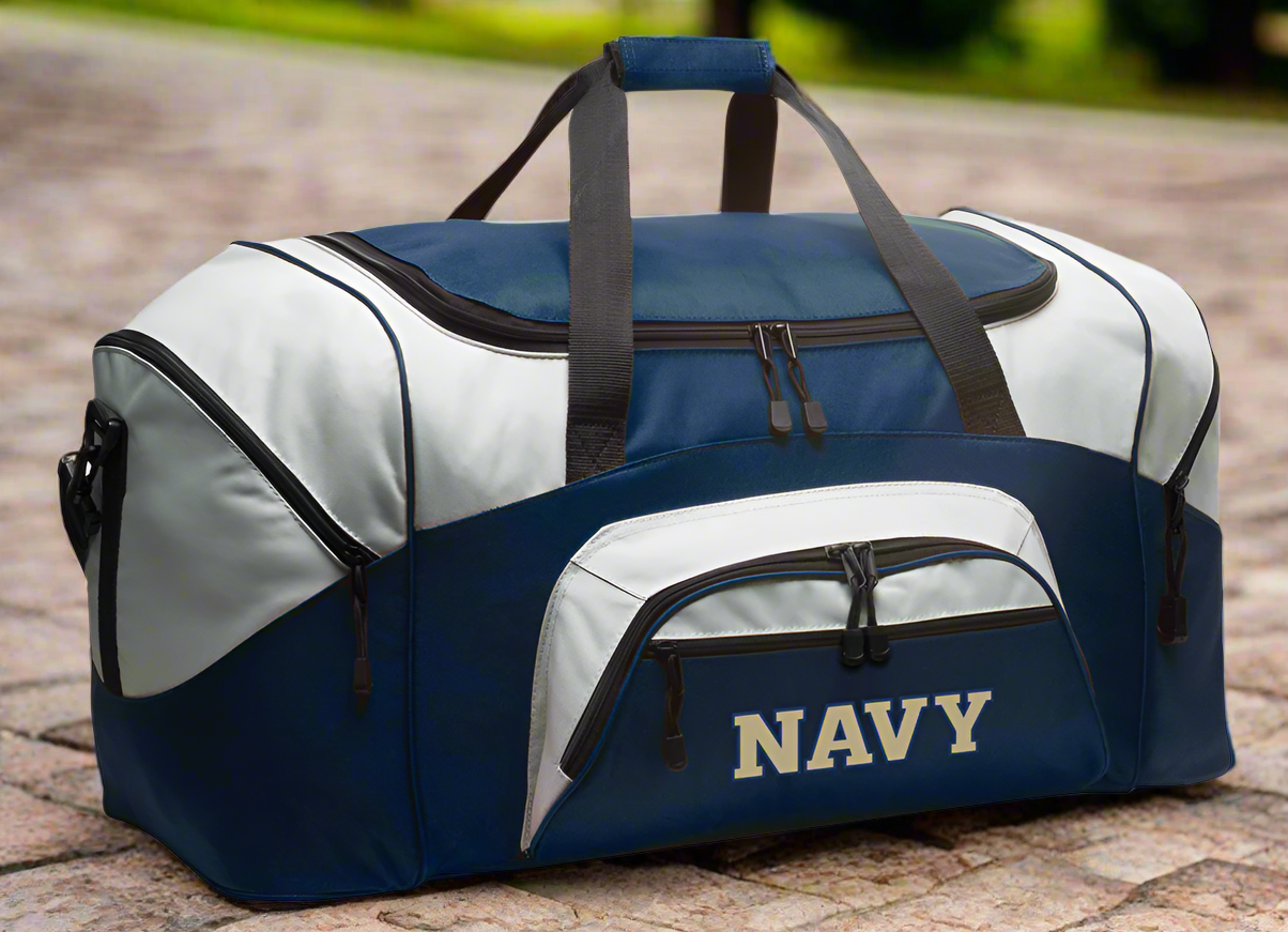 Naval Academy Large Duffel Bag Navy Midshipmen Suitcase Luggage Bag