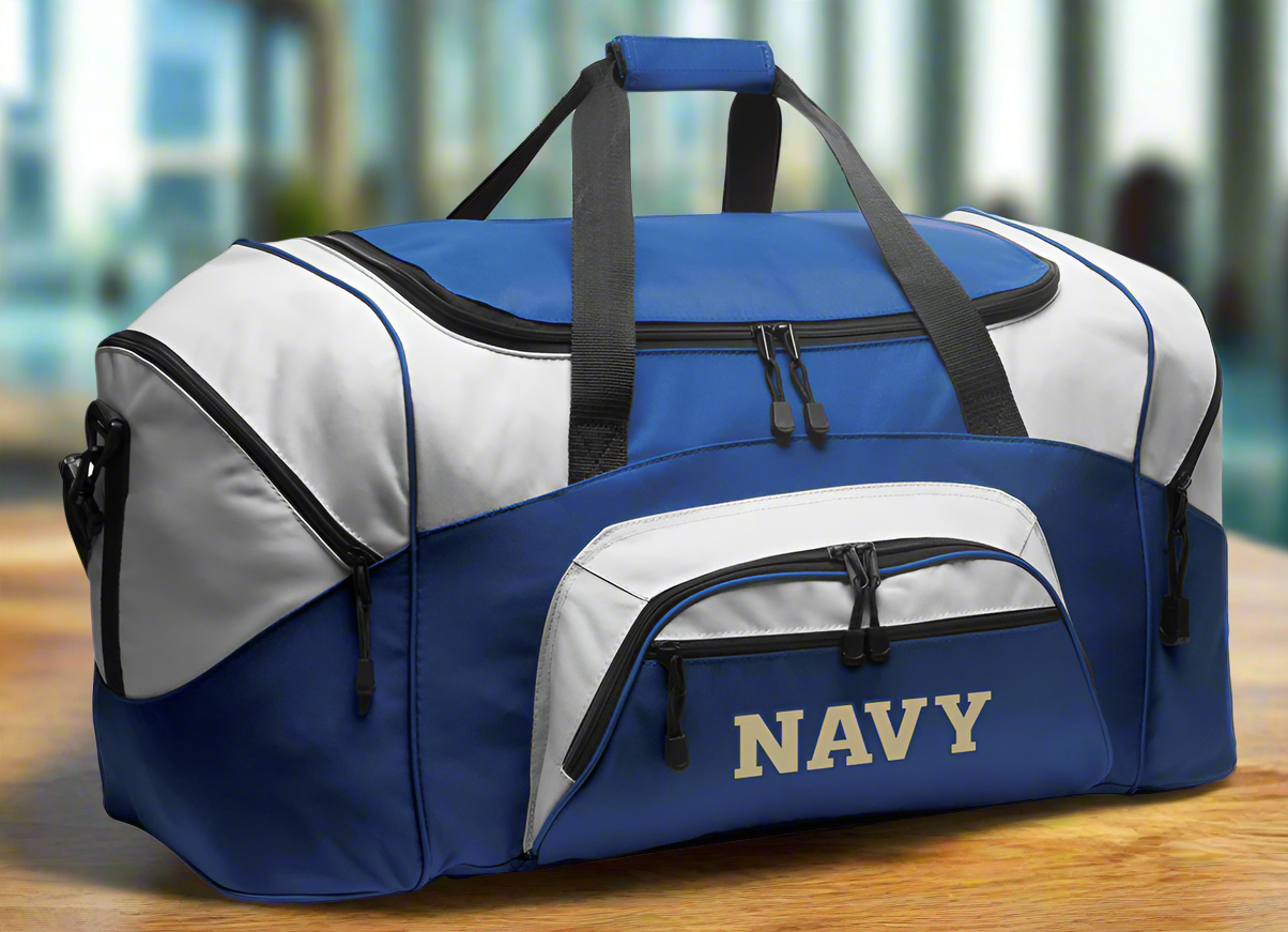 Naval Academy Large Duffel Bag Navy Midshipmen Suitcase Luggage Bag