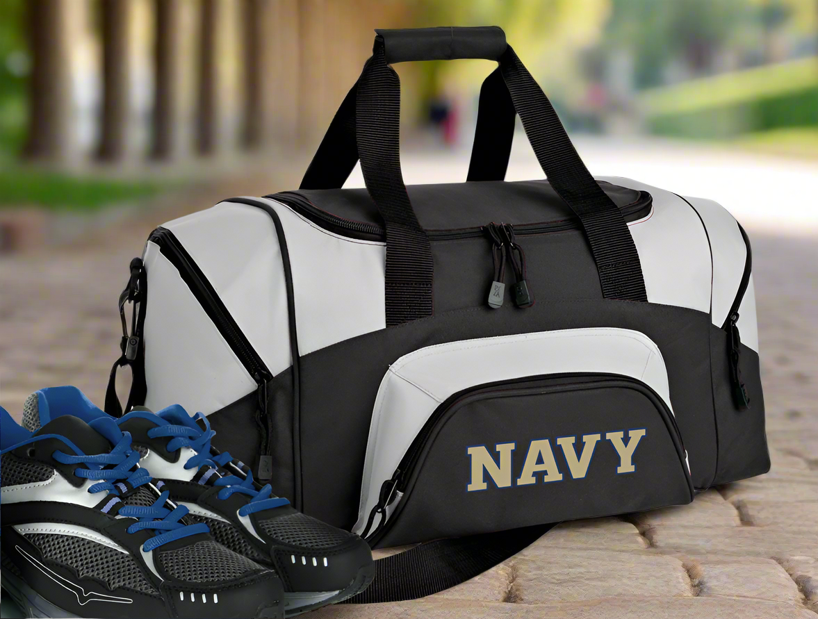 Naval Academy Small Duffel Bag Navy Midshipmen Carryon Suitcase or Gym Bag