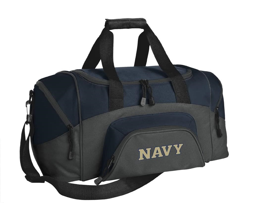 Naval Academy Small Duffel Bag Navy Midshipmen Carryon Suitcase or Gym Bag